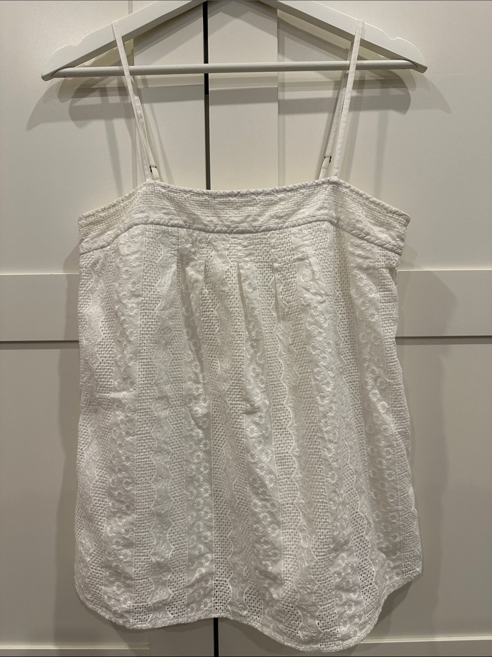 Madewell cotton eyelet white summer top  size Sm